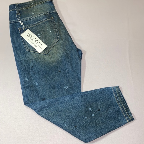 Wildfox cropped paint splatter distressed jeans - Picture 2 of 15